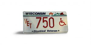 2001 WISCONSIN VET LICENSE PLATE? 750 LOW NUMBER VETERAN
