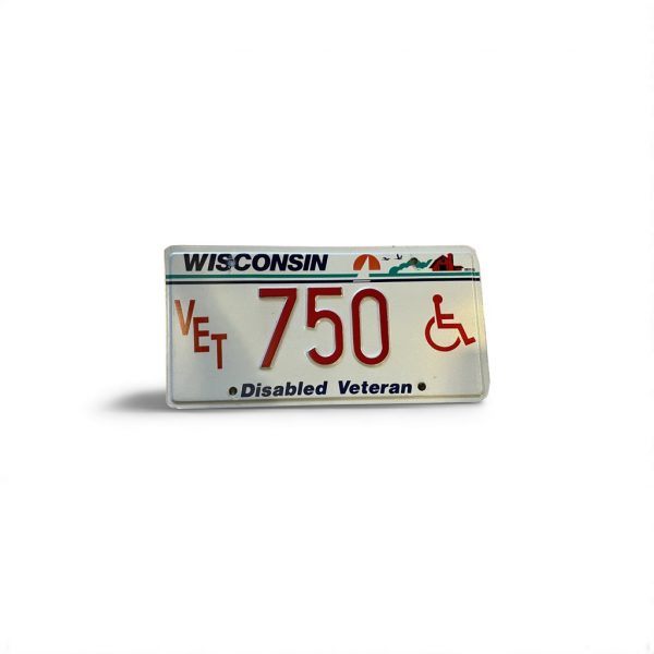 2001 WISCONSIN VET LICENSE PLATE? 750 LOW NUMBER VETERAN