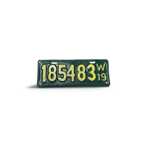 1919 WISCONSIN LICENSE PLATE 185483 REPAINT
