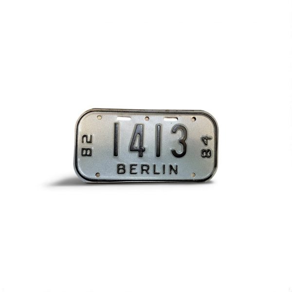 1982 1984 WISCONSIN BERLIN BICYCLE BIKE LICENSE PLATE 1413