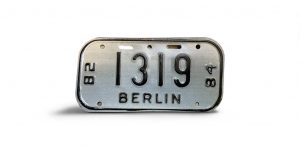 1982 1984 WISCONSIN BERLIN BICYCLE BIKE LICENSE PLATE 1319