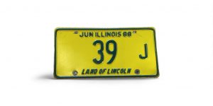 1988 ILLIONOIS LICENSE PLATE LOW NUMBER 39 LAND OF LINCOLN