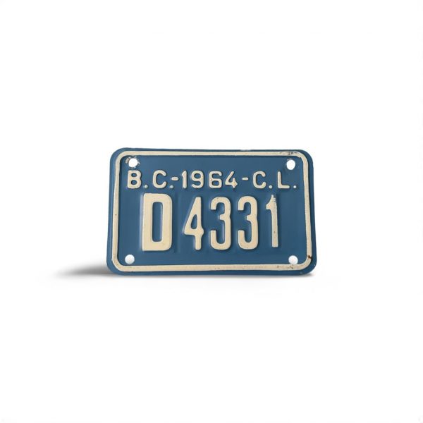 1964 BC D 4331 LICENSE PLATE