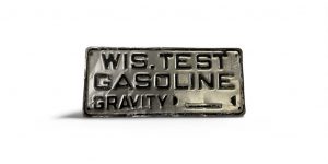 WISCONSIN LICENSE PLATE WIS TEST GASOLINE GRAVITY