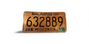 1986 WISCONSIN LICENSE PLATE DUAL PURPOSE VEHICLE 632889