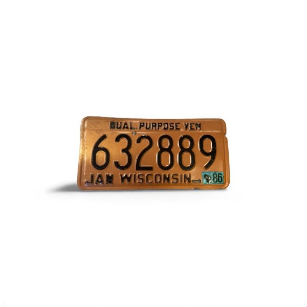 1986 WISCONSIN LICENSE PLATE DUAL PURPOSE VEHICLE 632889