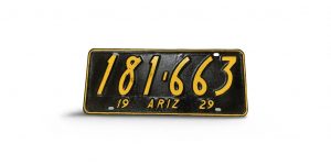 1929 arizona license plate 181 663