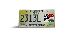 MISSISSIPPI LICENSE PLATE ACTIVE RESERVE 2113L