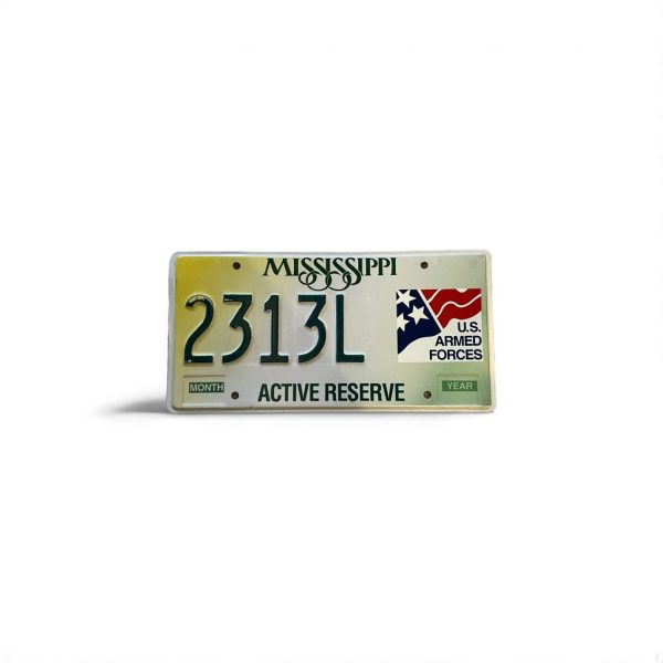 MISSISSIPPI LICENSE PLATE ACTIVE RESERVE 2113L
