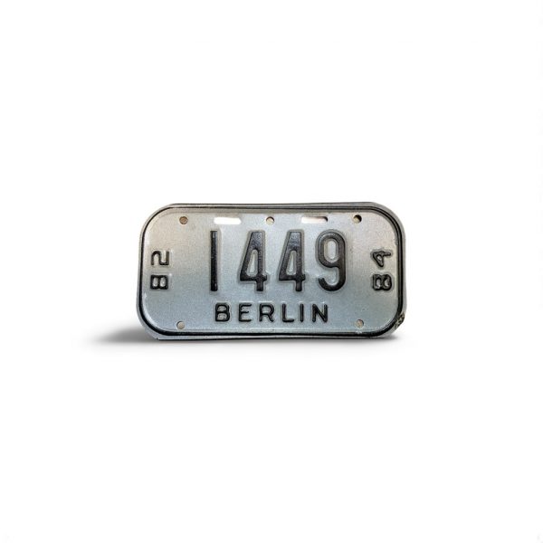 1982 1984 WISCONSIN BERLIN BICYCLE BIKE LICENSE PLATE 1449