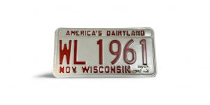1979 WISCONSIN LICENSE PLATE WL 1961 AMERICA'S DAIRYLAND