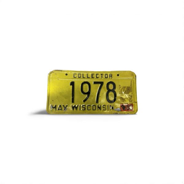 1986 WISCONSIN LICENSE PLATE COLLECTOR 1978
