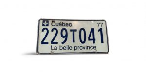 1977 QUEBEC LICENSE PLATE 229 041 LA BELLE PROVINCE