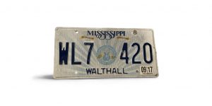 2017 MISSISSIPPI LICENSE PLATE HBM 420