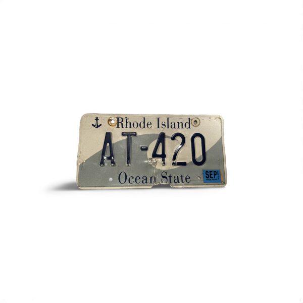 RHODE ISLAND LICENSE PLATE AT 420