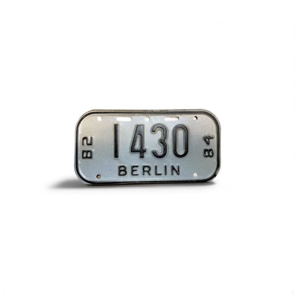 1982 1984 WISCONSIN BERLIN BICYCLE BIKE LICENSE PLATE 1430