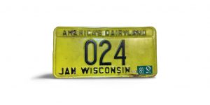 1981 WISCONSIN LOW NUMBER 024 AMERICA'S DAIRYLAND LICENSE PLATE