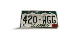 2011 COLORADO LICENSE PLATE 420 WGG