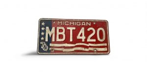 1978 MICHIGAN LICENSE PLATE MBT 420