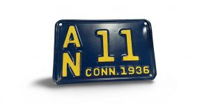 1936 REPAINT CONNECTICUT LICENSE PLATE 11 LOW NUMBER 2-DIGIT 11