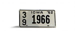 1962 IOWA LICENSE PLATE VANITY 1966