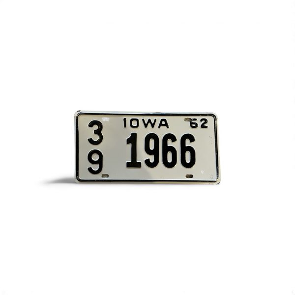 1962 IOWA LICENSE PLATE VANITY 1966