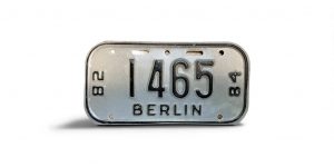 1982 1984 WISCONSIN BERLIN BICYCLE BIKE LICENSE PLATE 1465