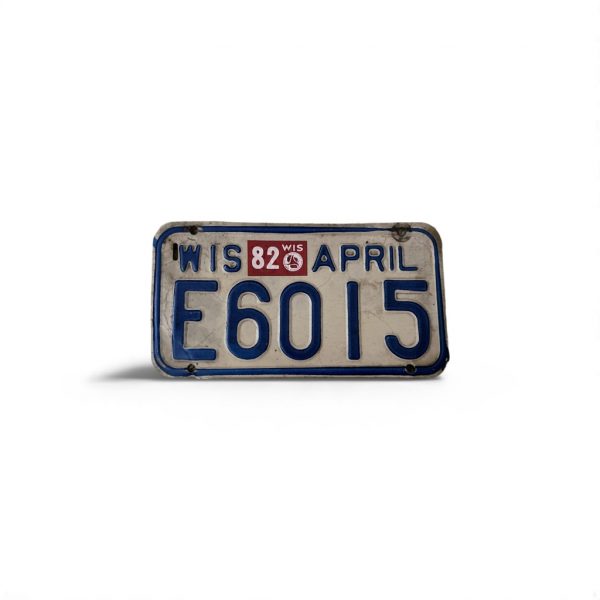 1982 WISCONSIN MOTORCYCLE LICENSE PLATE E6015