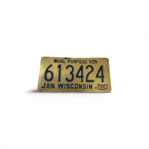 1999 WISCONSIN LICENSE PLATE DUAL PURPOSE VEHICLE 613424 NO STICKER