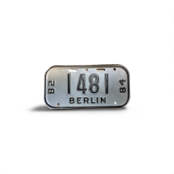 1982 1984 WISCONSIN BERLIN BICYCLE BIKE LICENSE PLATE 1481
