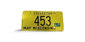 1981 WISCONSIN LICENSE PLATE COLLECTOR 453 LOW NUMBER