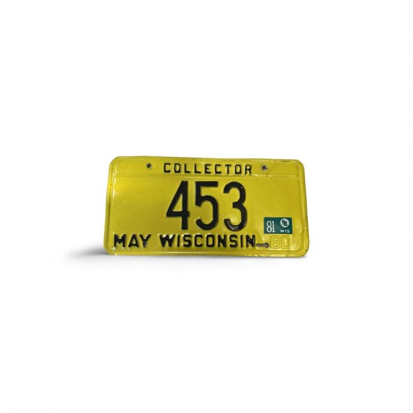 1981 WISCONSIN LICENSE PLATE COLLECTOR 453 LOW NUMBER