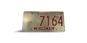 WISCONSIN LICENSE PLATE SCHOOL 7164