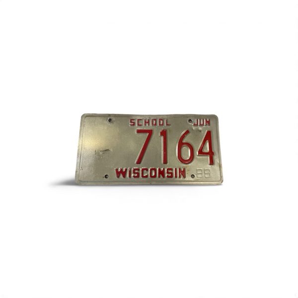 WISCONSIN LICENSE PLATE SCHOOL 7164