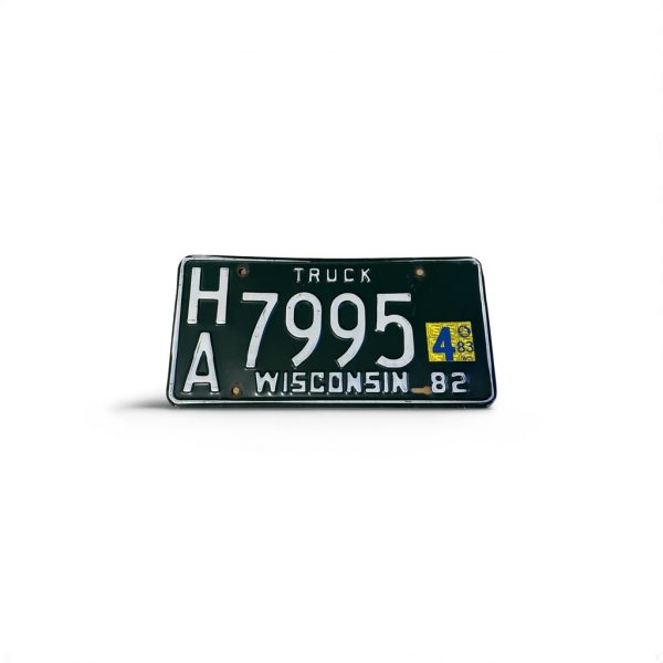 1982 WISCONSIN TRUCK LICENSE PLATE 7995