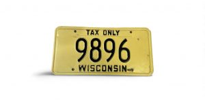 WISCONSIN LICENSE PLATE TAX ONLY 9896