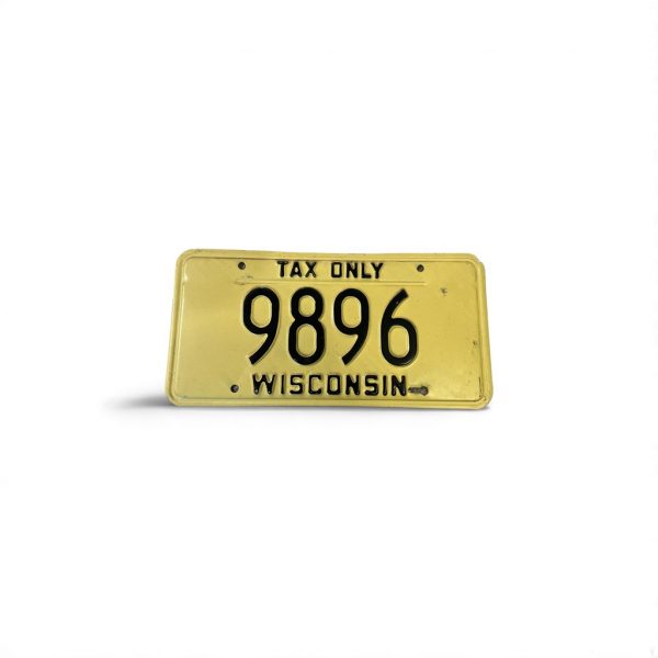 WISCONSIN LICENSE PLATE TAX ONLY 9896