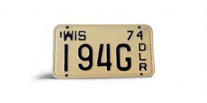 1974 WISCONSIN MOTORCYCLE DEALER LICENSE PLATE 194 G