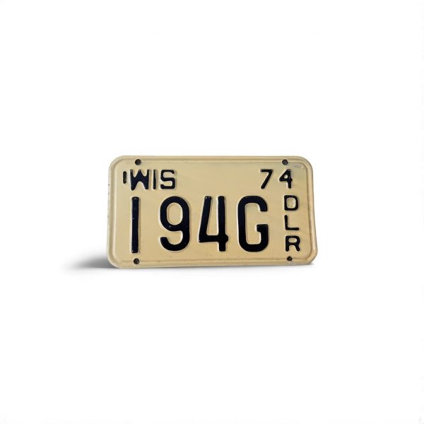 1974 WISCONSIN MOTORCYCLE DEALER LICENSE PLATE 194 G