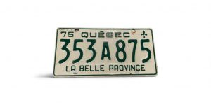 1975 QUEBEC LA BELLE PROVINCE 353 875 LICENSE PLATE