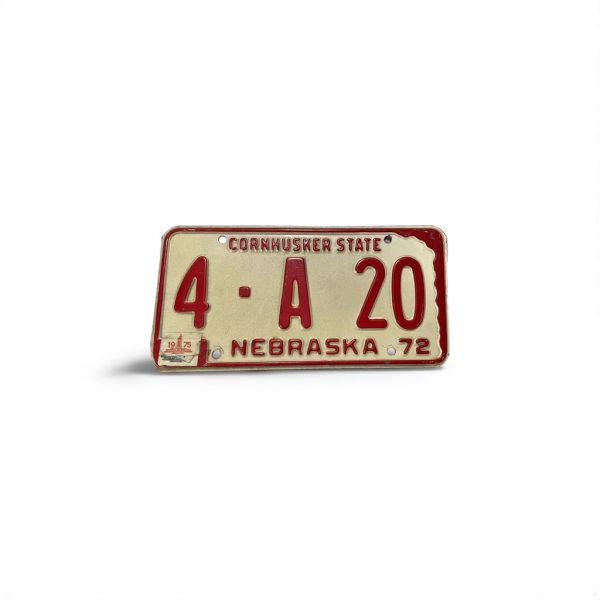1972 NEBRASKA 420 LICENSE PLATE 4 A 20