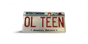 WISCONSIN VANITY LICENSE PLATE OL TEEN