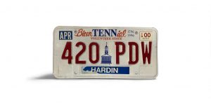 200 TENNESSEE LICENSE PLATE 420 PDW