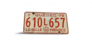 1976 QUEBEC LICENSE PLATE 610 657 LA BELLE PROVINCE