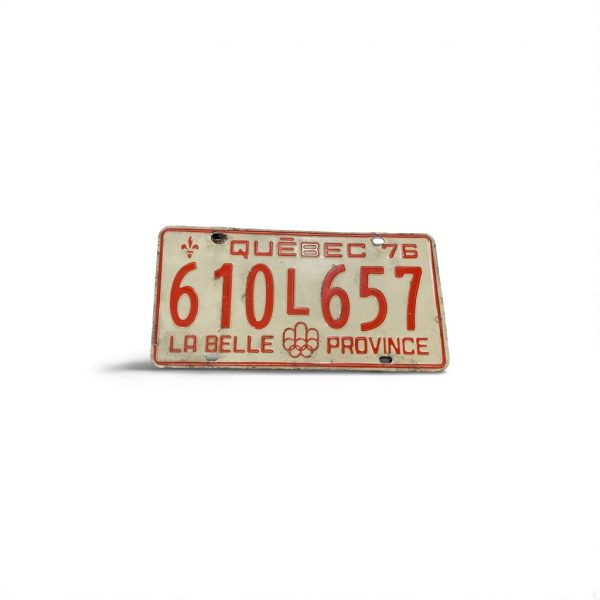 1976 QUEBEC LICENSE PLATE 610 657 LA BELLE PROVINCE