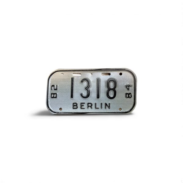 1982 1984 WISCONSIN BERLIN BICYCLE BIKE LICENSE PLATE 1318