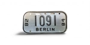 1982 1984 WISCONSIN BERLIN BICYCLE BIKE LICENSE PLATE 1091
