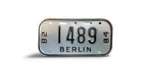 1982 1984 WISCONSIN BERLIN BICYCLE BIKE LICENSE PLATE 1489