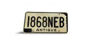 NEBRASKA ANTIQUE 186NEB NEB LICENSE PLATE