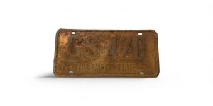 1950 NEW YORK THE EMPIRE STATE LICENSE PLATE GS 420